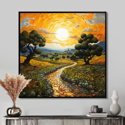 «Vangogh Olive Grove In Province - Vangogh», art encadré par Vincent Van Gogh
