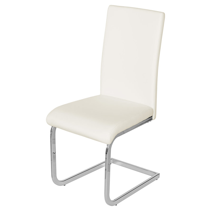 Upholstered Dining Chair, White, 1