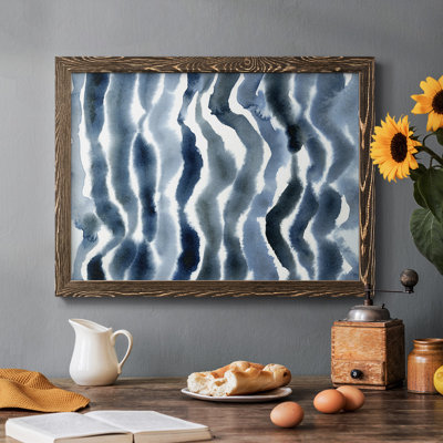 True Blue Wave II - Single Picture Frame Print on Canvas