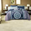 Ensemble de literie pour lit simple Boho, microfibre de polyester, motif médaillon bleu marine pour les chambres modernes