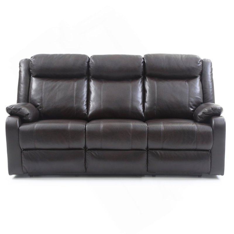 Canapé inclinable double G760A-RS, brun foncé, Similicuir brun foncé