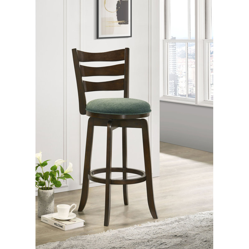 Chaise de bar pivotante Ofure, Tabouret de bar (siège d'une hauteur de 30,25 po), Vert forêt