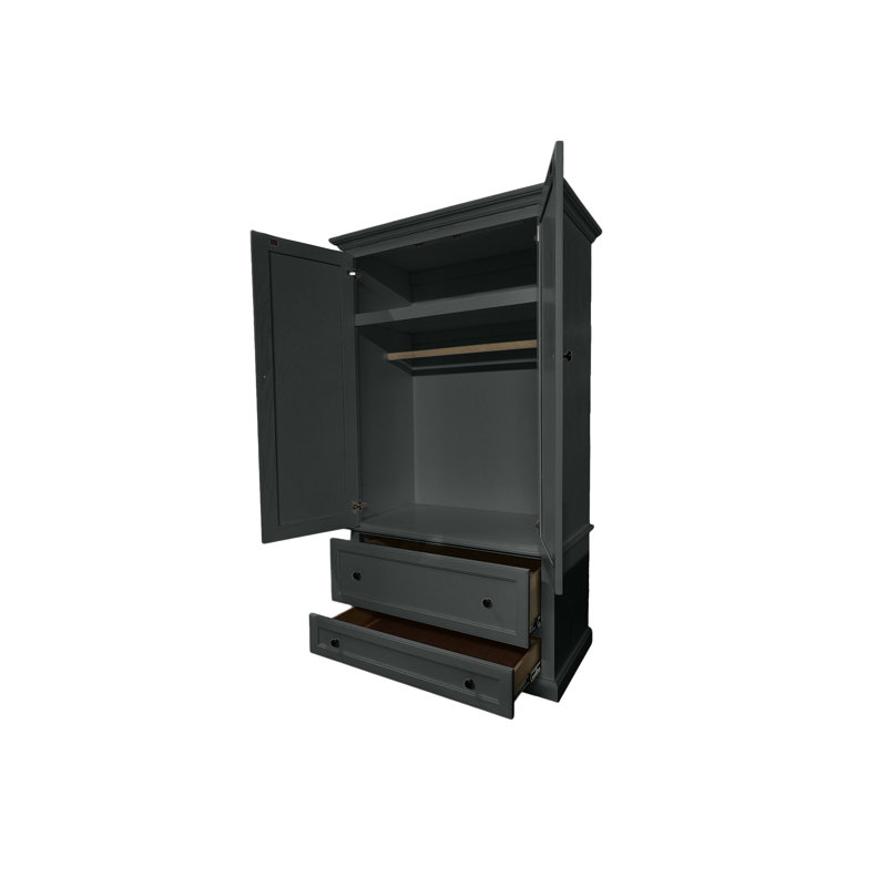 Armoire moderne en bois massif, Gris