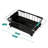 Small Dish Drying Rack in Sink, Expandable Stainless Steel Dish Drainers for Kitchen Counter, with Drain Board & Utensil Holder(Black)