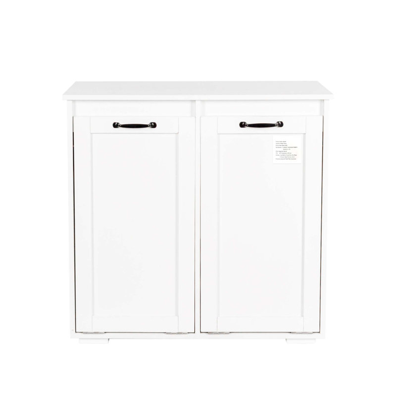 Spacious Laundry Cabinet With 2 Removable Liner Bags For Easy Sorting And Storage