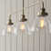 Anais 3lt Linear Pendant light finished in Ant. Brass
