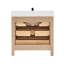 Meuble-lavabo simple 36 po avec plateau en pierre blanche Charnley-876064409