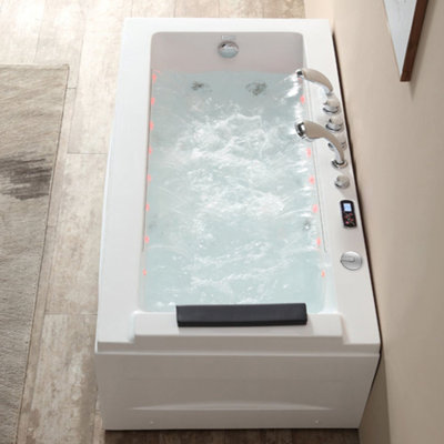 67'' x 30.3'' Alcove / Tile In Whirlpool Plastic / Acrylic Bathtub with Faucet