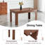 Table de salle à manger extensible avec finition en noyer