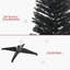Arbre de Noël artificiel, arbre de Noël mince avec 499 branches réalistes et support en plastique, noir-1091446842