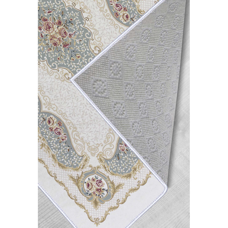 Premium Woven Area Rug, 100% Polyester, 4.6 x 7.2 ft | Antibacterial, Non-Slip PVC Dot Underside | 3D Digital Printing, Machine Washable, Pile Height: 0.3 in | Ideal for Living Room, Bedroom, and Dining Spaces