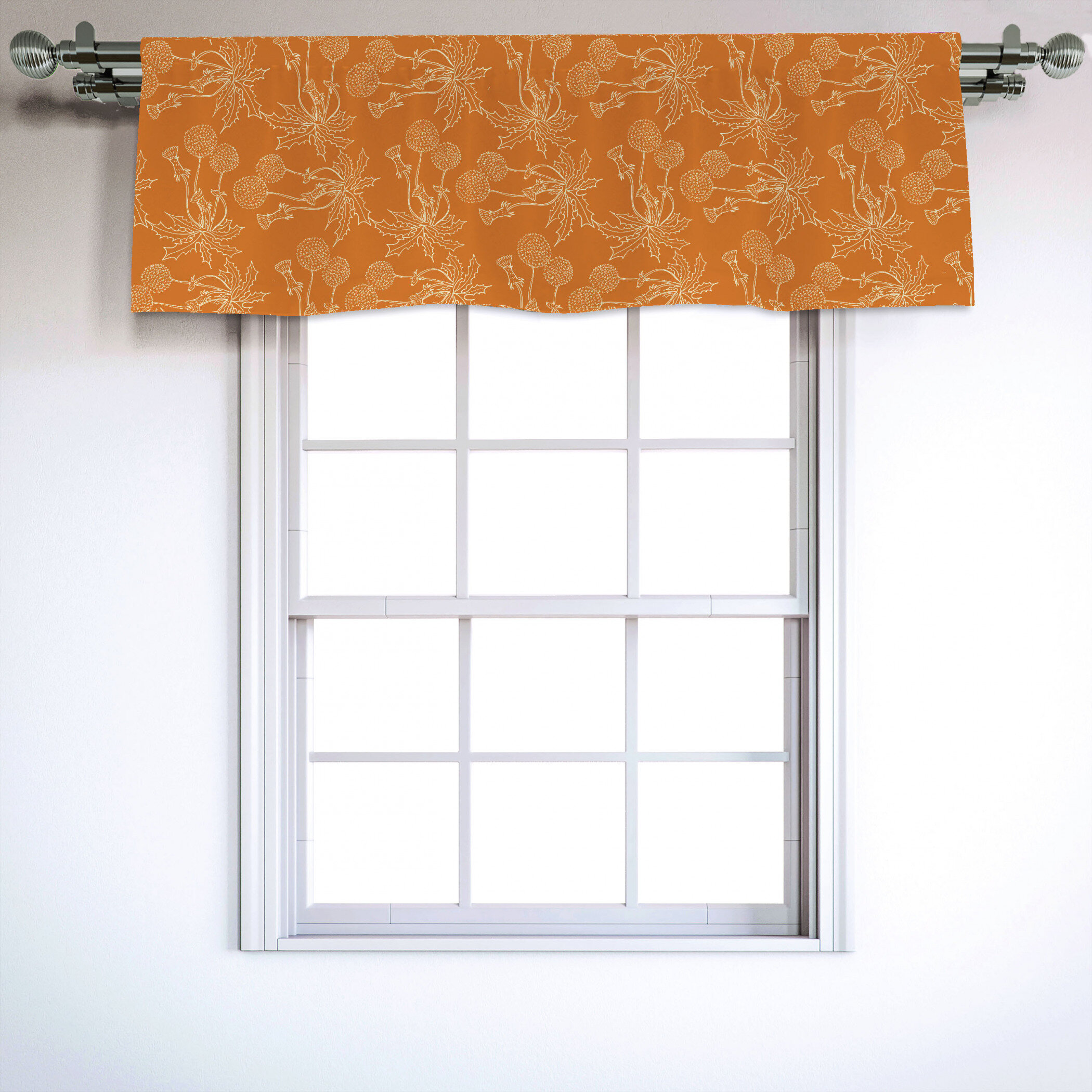 East Urban Home Sateen Ruffled 54'' W Window Valance in | Wayfair