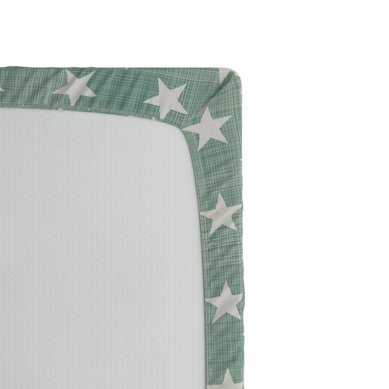 Microfiber Geometric Fitted Sheet, Full Fitted Sheet