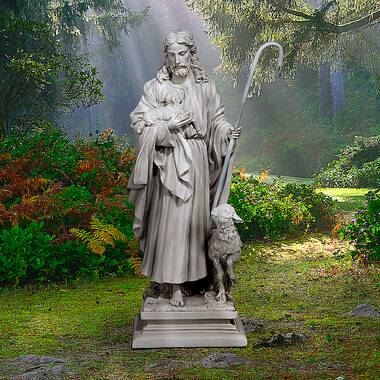 Design Toscano Jesus The Good Shepherd Garden Statue & Reviews