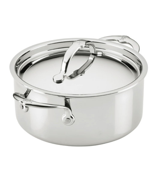 Probond® Luxe 4-quart Polished Professional Clad Stainless Steel Soup Pot With Lid