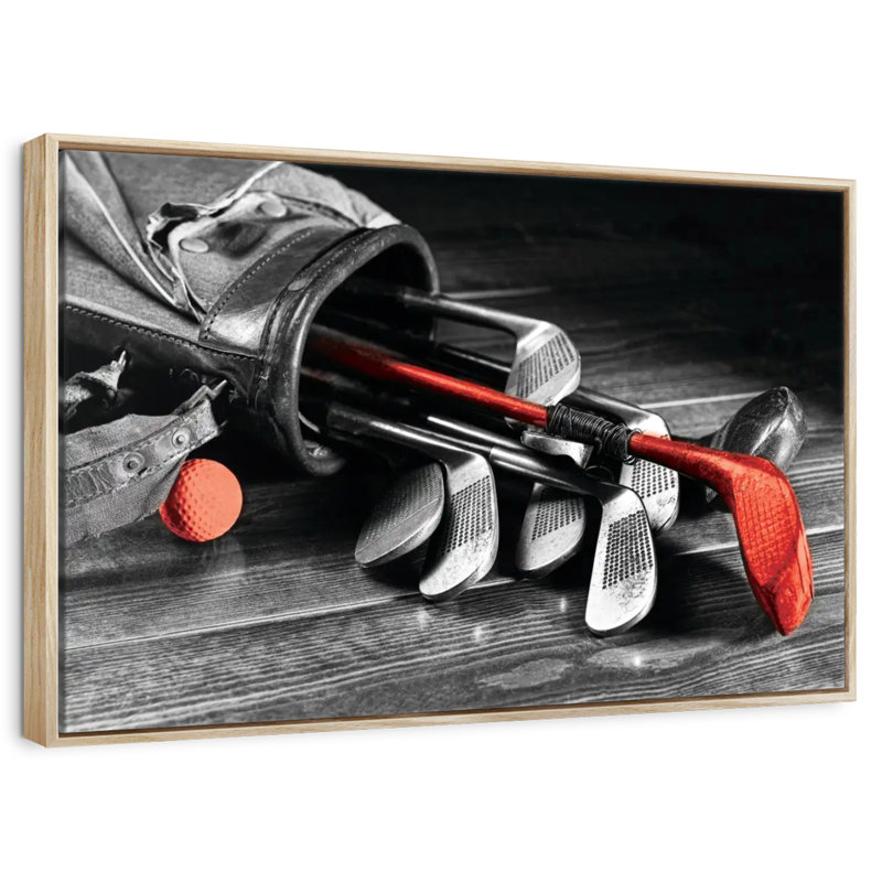 Équipement de golf, Cadre flottant en bois naturel, 19 po x 13 po