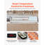 Réfrigérateur vitrine à sushi, étui à sushi commercial, vitrine de comptoir à 5 plaques avec verre courbé, éclairage DEL et contrôle de température numérique, pour bar à sushi, restaurant, magasin