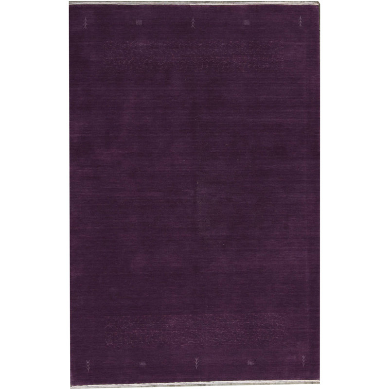 Wool Area Rug in Plum