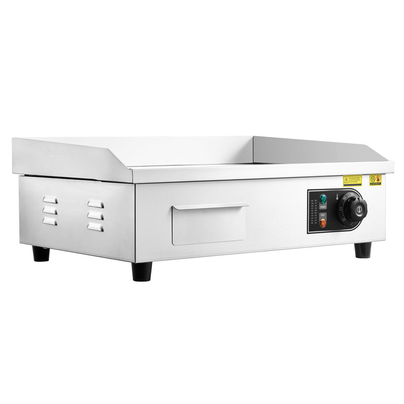 Plaque chauffante commerciale en acier inoxydable 21,06 x 11,81 pouces 1750w 122 - 570f