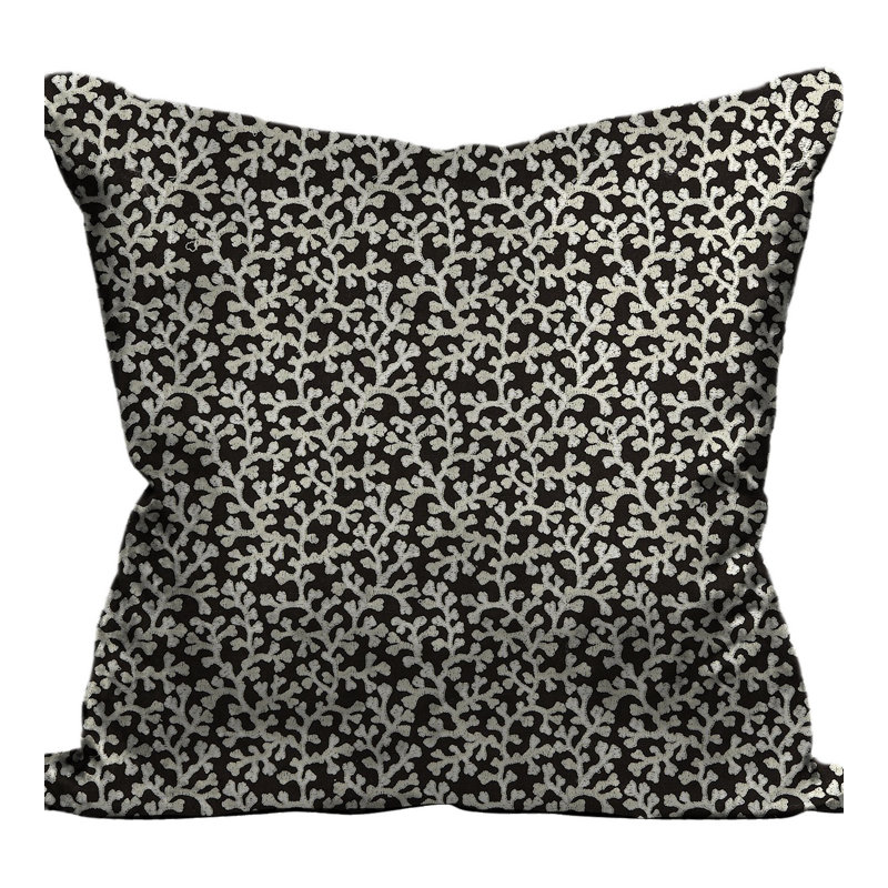 Dorset Coast Square Pillow Cover & Insert, Black