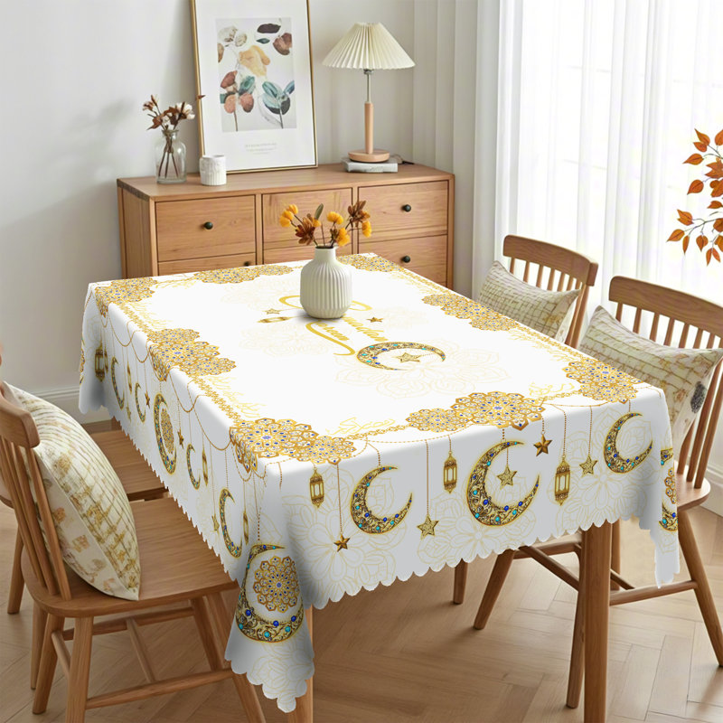 Nappe lavable en polyester avec motif Ramadan, 86.8" L x 70.8" W