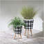 S / 2 DÉCORSEUR DE DIAMANT 10/12 "AVEC PIEDS EN BOIS, NOIR (KD)
