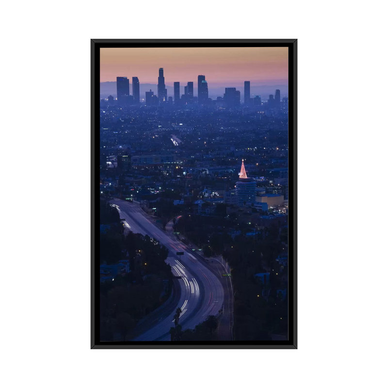 «Highway 101 at Dawn», Hollywood Freeway, Los Angeles, Californie - impression, H 26 po x l 18 po x P 1,5 po