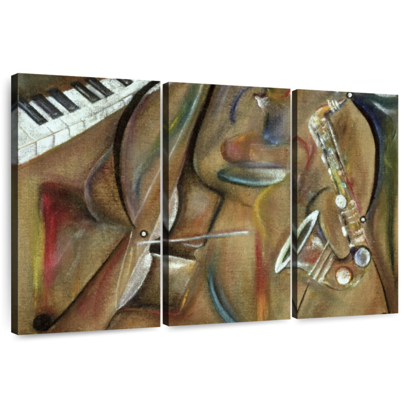 Abarca Burlap Sax, 48" H x 74" W