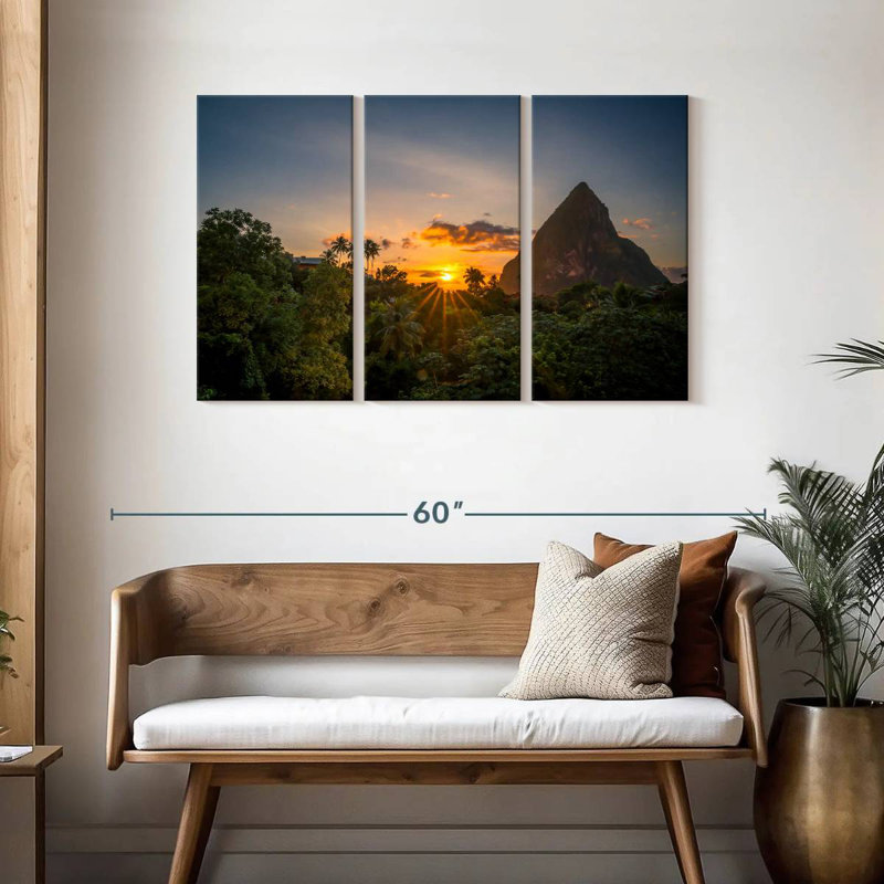 Rorry Pitons At Sunrise, 28" H x 45" W
