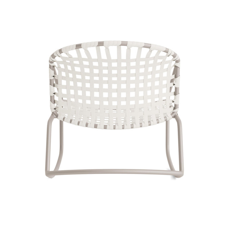 Kantan Outdoor Lounge Chair, Dove Smooth/White Lite
