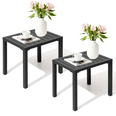 Table d'appoint rectangulaire en aluminium