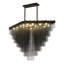 Lustre moderne à chaîne en aluminium 24 lumières -1611379954