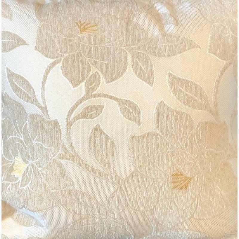 Darionne Floral Square Throw Pillow Cover, Cream, 55 x 55cm