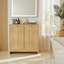 Panier à linge incliné avec panier amovible, panier à linge caché, armoire de rangement pour panier de salle de bain, organisateur de maison autoportant, chêne