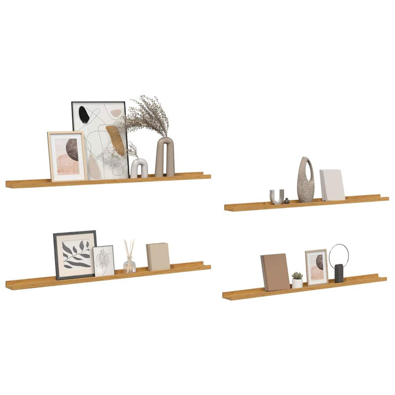 Floating Shelf, Beige, 3cm H x 115cm W x 9cm D