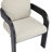 Demars Modern Rustic Upholstered Dining Chairs With Curved Arms-114906742-114906741