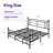 Ajayceon Metal Platform Bed Frame With Vintage-Style Headboard And Footboard-359204366-359913784