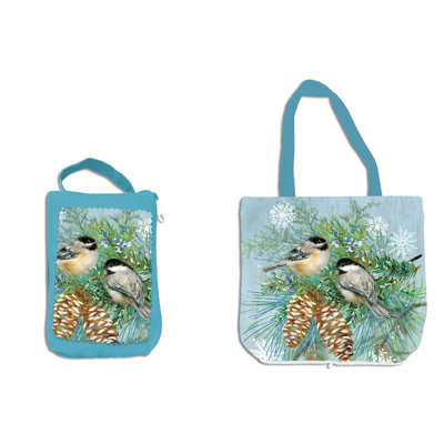 Sac fourre-tout Winter Frost Chickadees