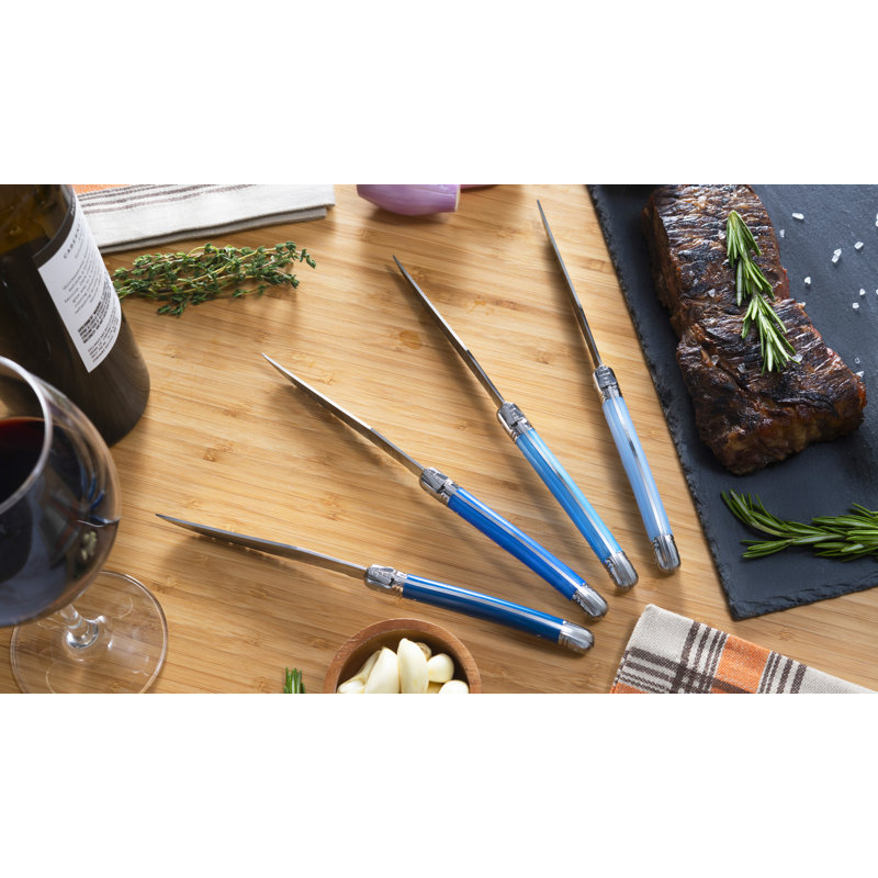 Laguiole Steak Knife Set, Blue