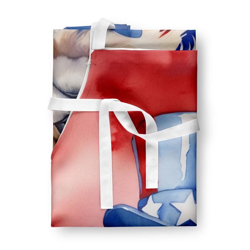 Patriotic American Apron, Pekingese