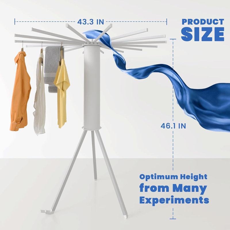 Tripod Drying Rack, White