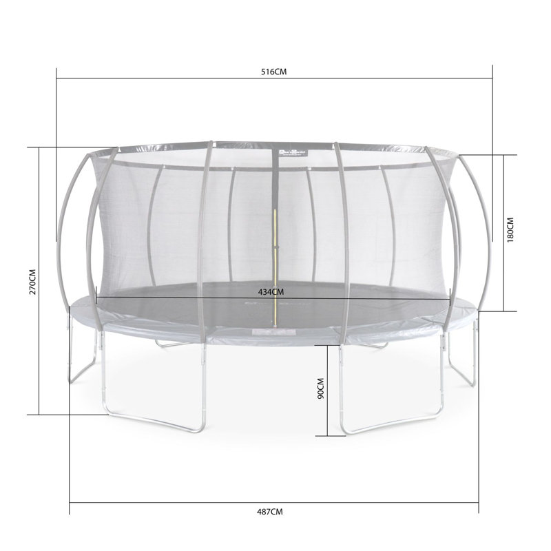 Sweeek 516cm Round Backyard Trampoline with Safety Enclosure