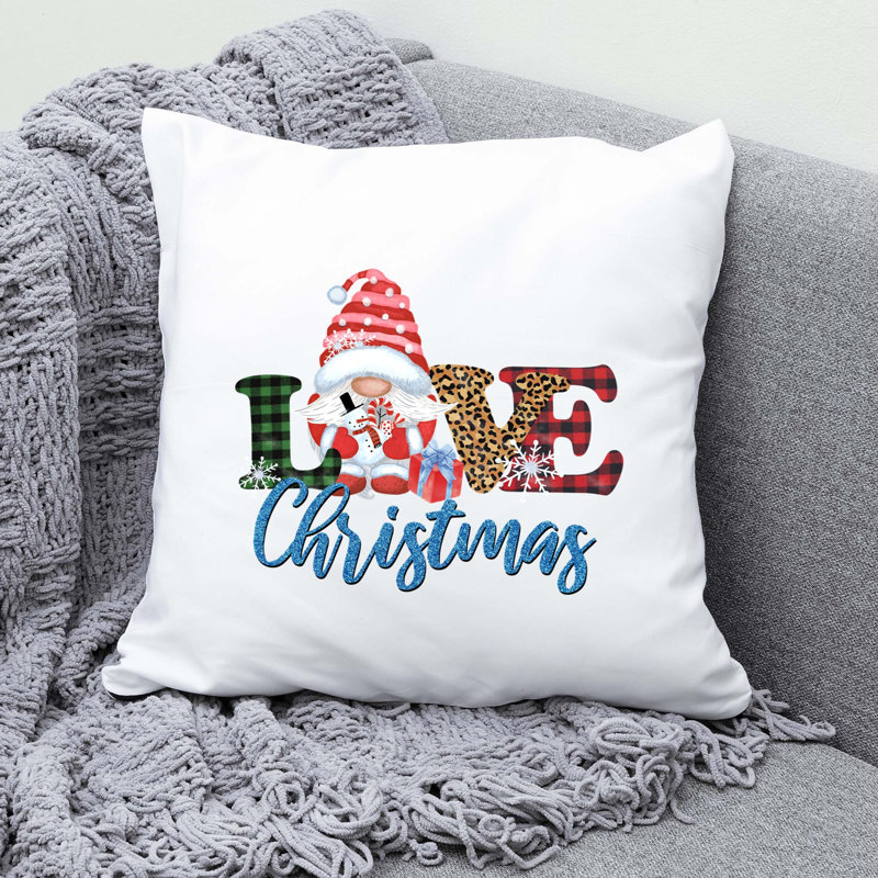 Christmas7_2 Polyester/Polyester Blend Reversible Throw Pillow, 18" x 18"
