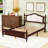 Queen Upholstered Platform Bed with Headboard-1170031415