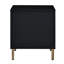 Table de chevet 3 avec tiroir en douceur - noir, argent et or pour une grande capacité de rangement dans la chambre à coucher