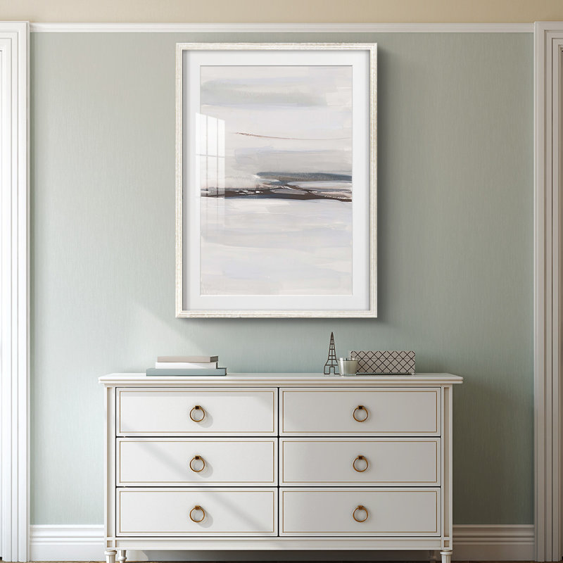 Ascending Horizon I -Framed Print, 28.5" H x 20.5" W, White