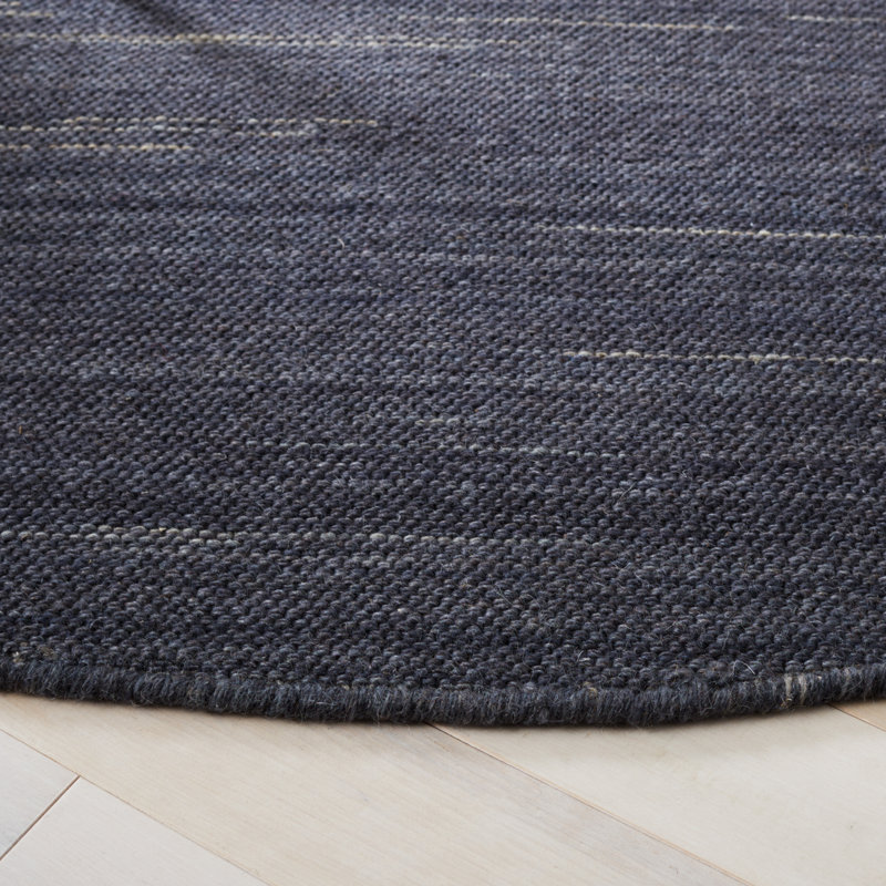 Fitzpatrick Hand Woven New Zealand Wool Solid Color Rug, Square 6'