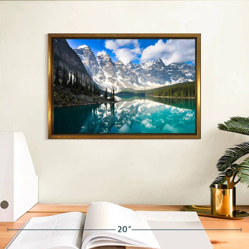 La beauté de Banff, Cadre flottant doré, 13 po x 9 po