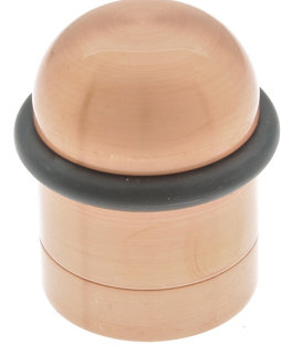 Solid Brass Floor Mount Stop, Bright Copper