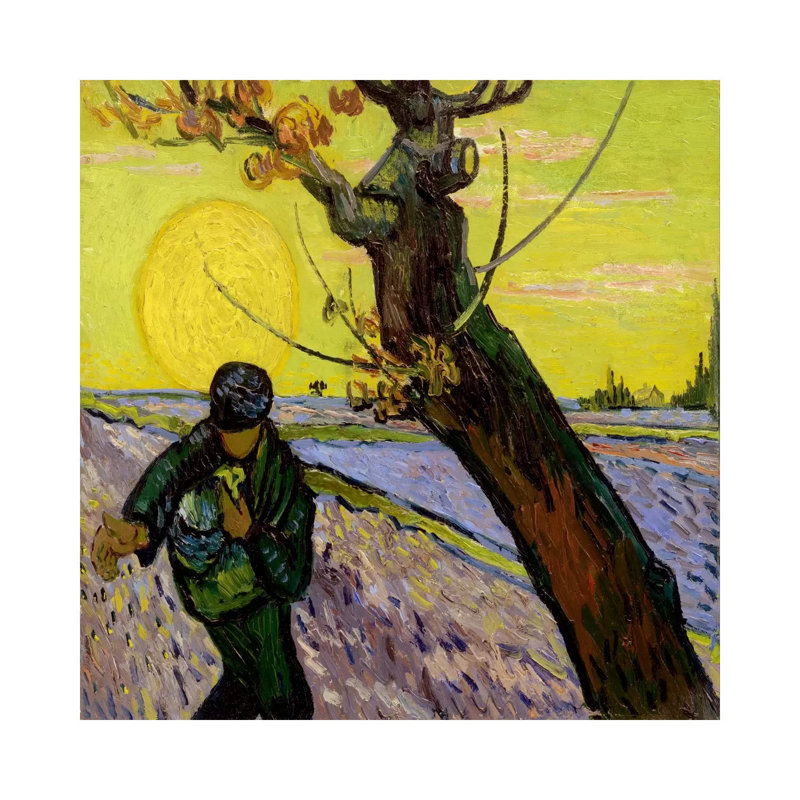 The Sower by Vincent Van Gogh - Wrapped Canvas Painting, 30.48 cm H x 30.48 cm W